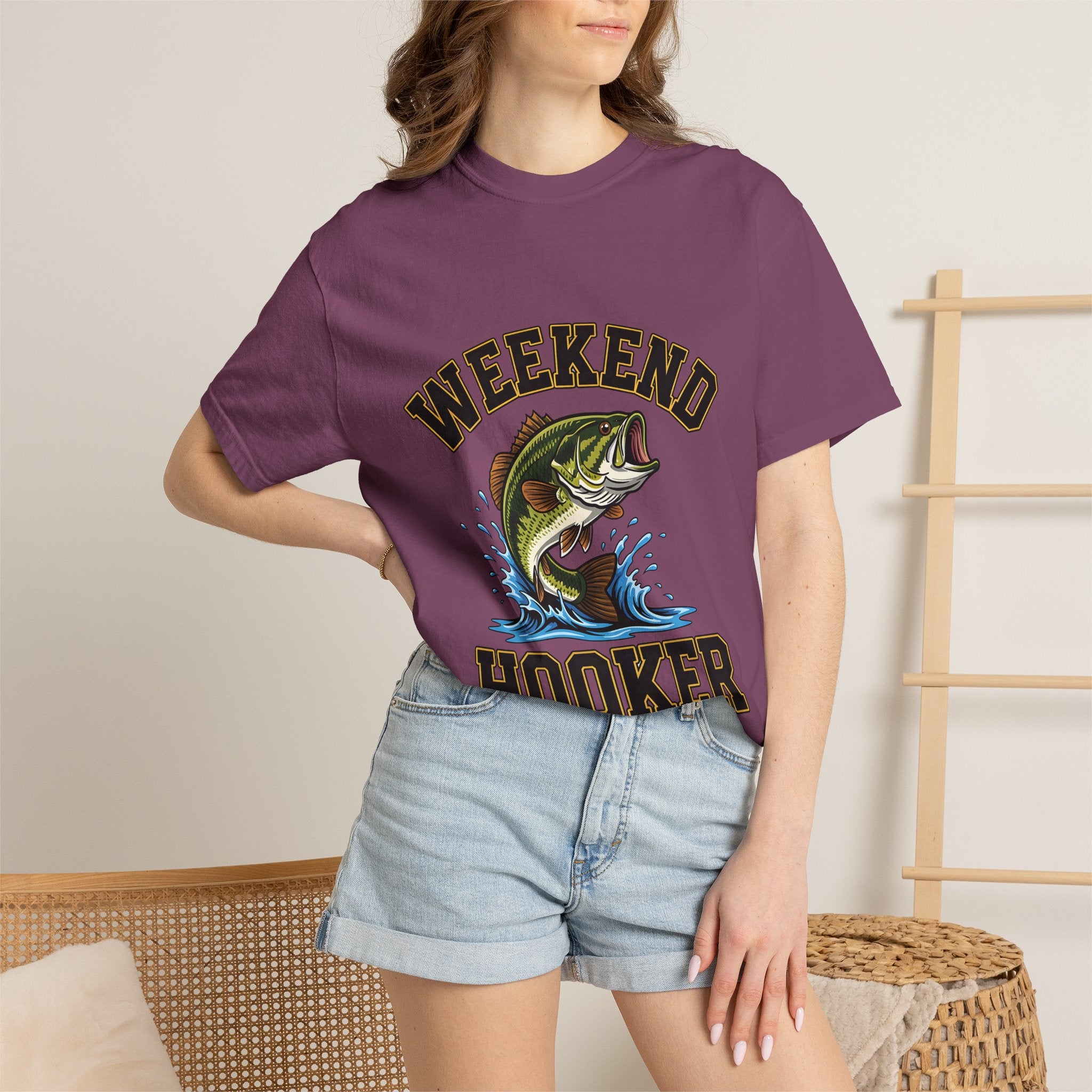 Weekend Hooker Fishing T-Shirt — Bass Graphic Tee for Anglers