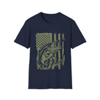 American Flag Bass Fishing T-Shirt