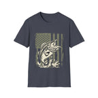 American Flag Bass Fishing T-Shirt – Patriotic Angler