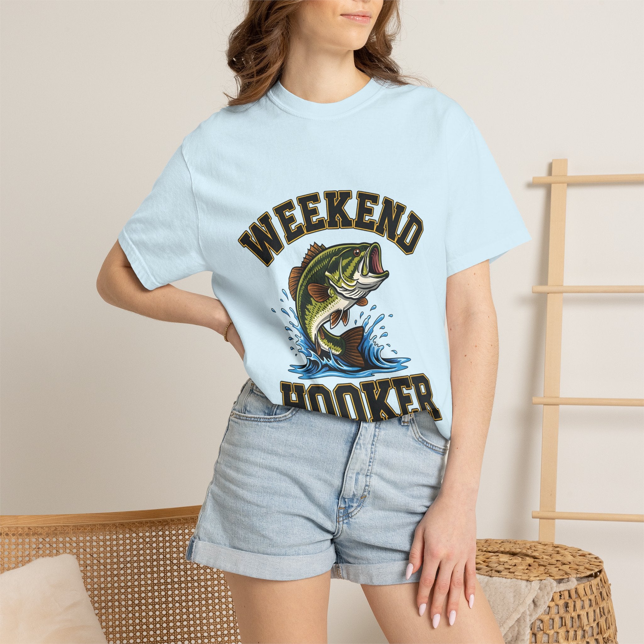 Weekend Hooker Fishing T-Shirt — Bass Graphic Tee for Anglers
