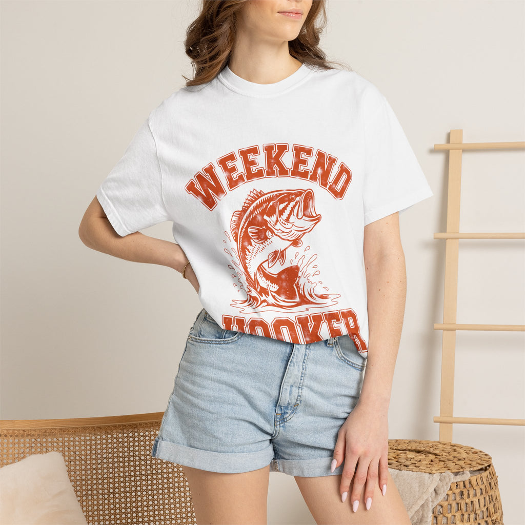 Weekend Hooker Fishing T-Shirt — Bass Graphic Tee for Anglers