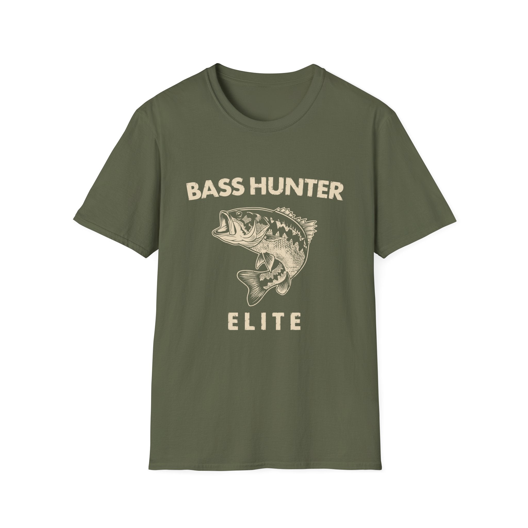Bass Hunter Elite Vintage Fishing Angler T-Shirt