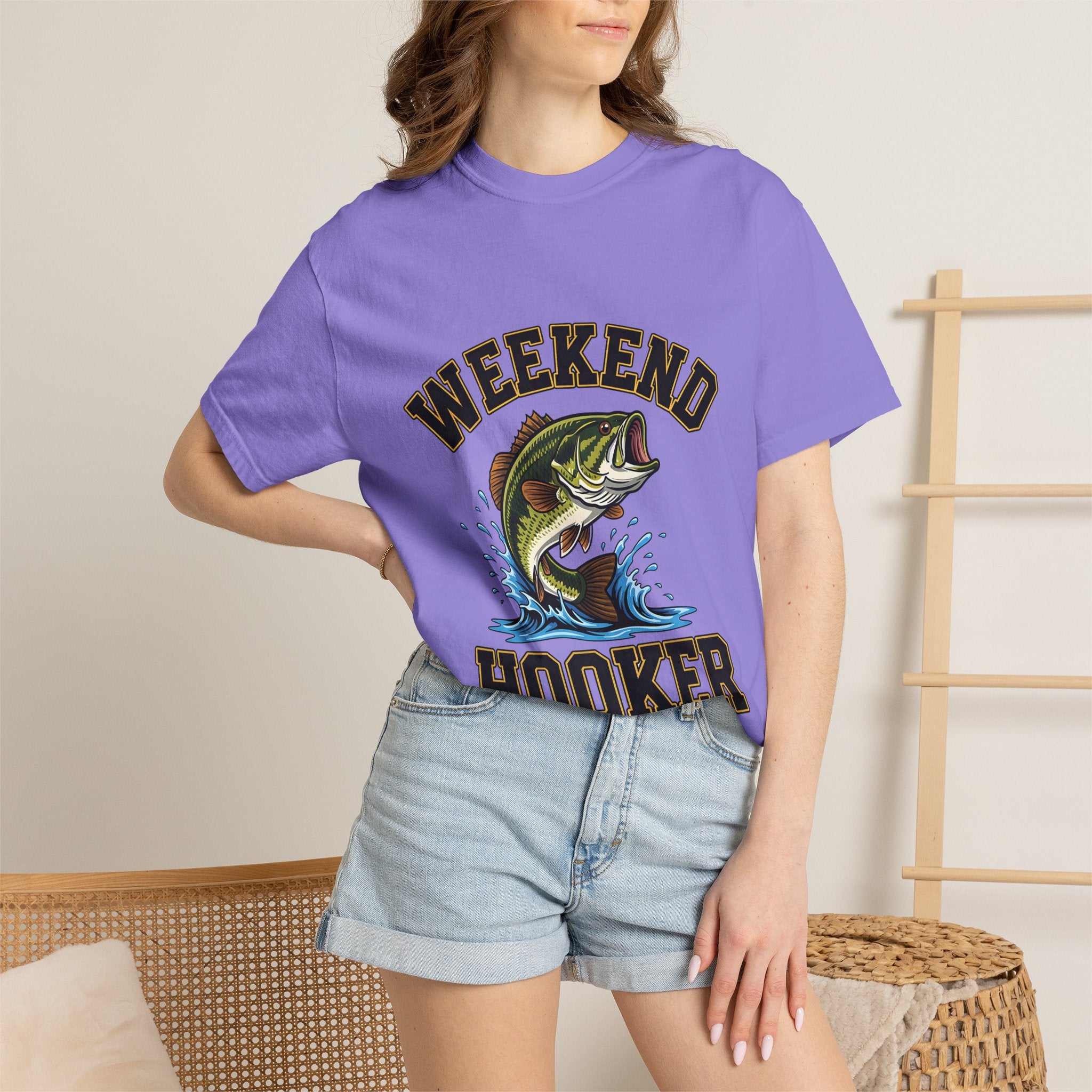 Weekend Hooker Fishing T-Shirt — Bass Graphic Tee for Anglers