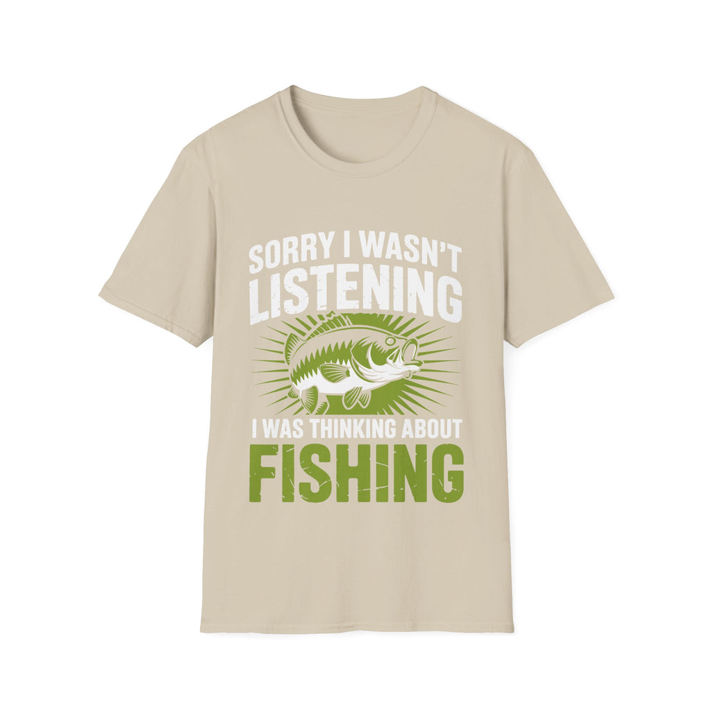 Thinking About Fishing Funny T-Shirt