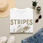 Striped Bass Fishing T-Shirt — "Stripes Look Good" Vintage Fish Tee