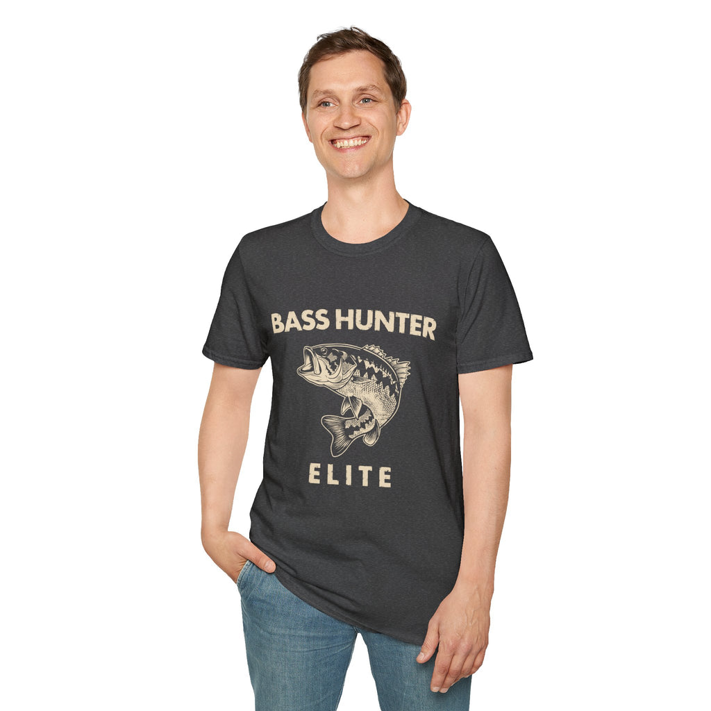 Bass Hunter Elite Vintage Fishing Angler T-Shirt