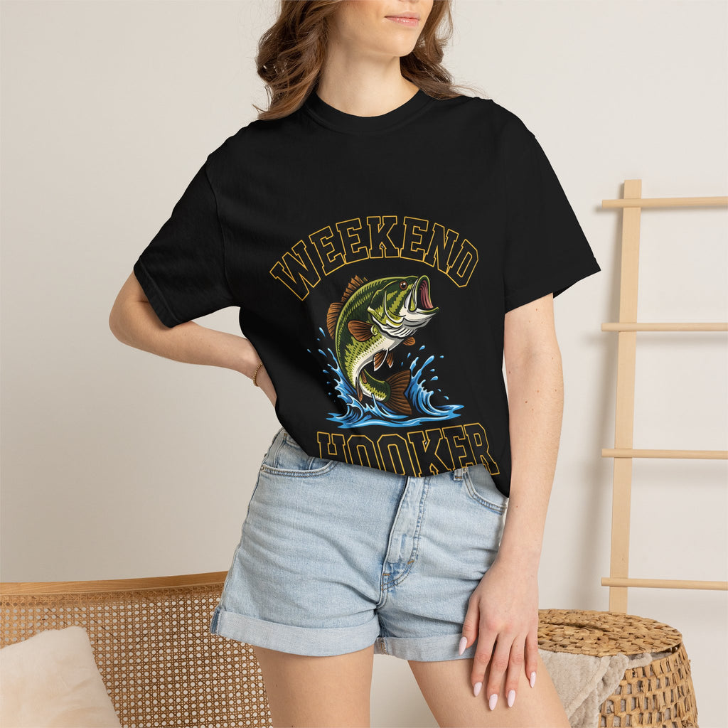 Weekend Hooker Fishing T-Shirt — Bass Graphic Tee for Anglers