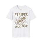 Striped Bass Fishing T-Shirt — "Stripes Look Good" Vintage Fish Tee