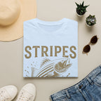 Striped Bass Fishing T-Shirt — "Stripes Look Good" Vintage Fish Tee