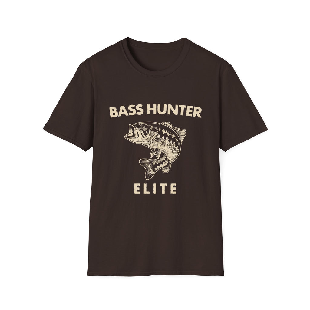 Bass Hunter Elite Vintage Fishing Angler T-Shirt