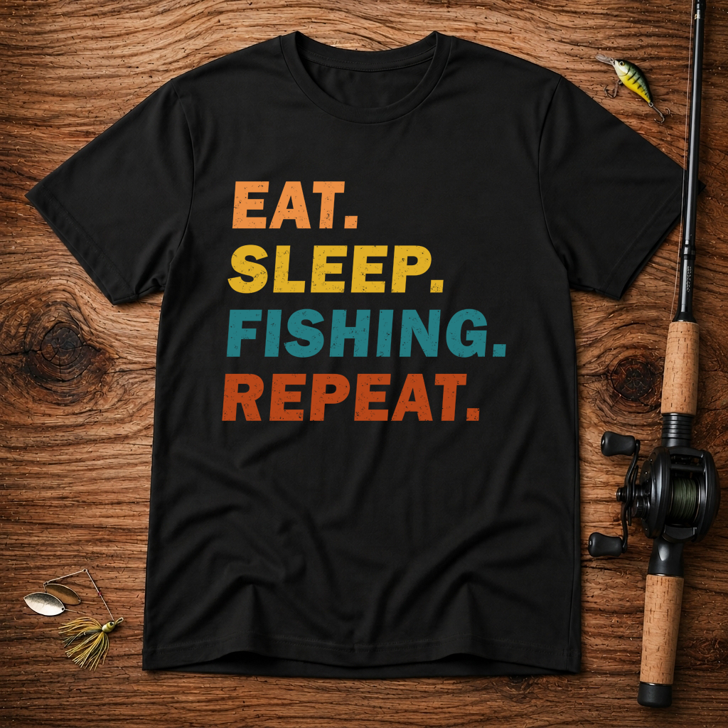 Eat. Sleep. Fishing. Repeat. T-Shirt
