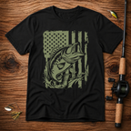 American Flag Bass Fishing T-Shirt