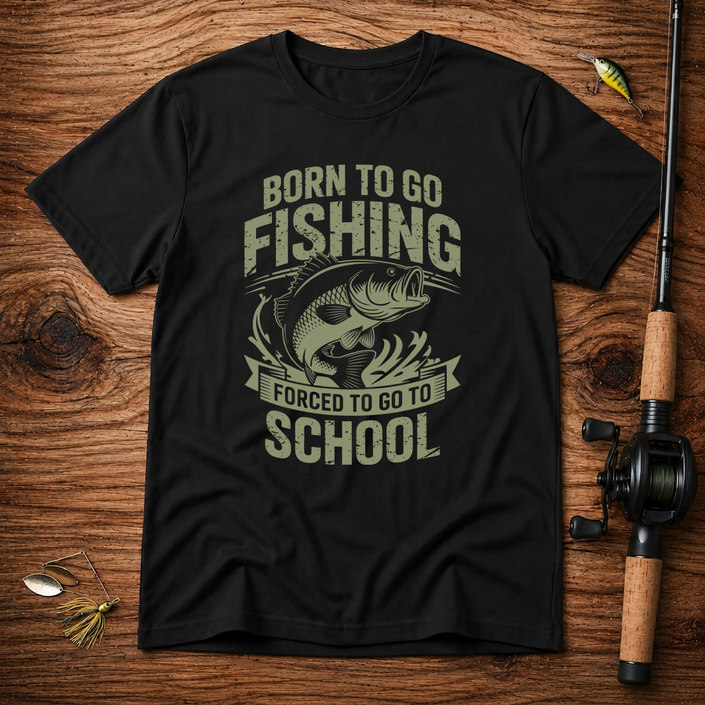 Born To Fish Forced School T-Shirt