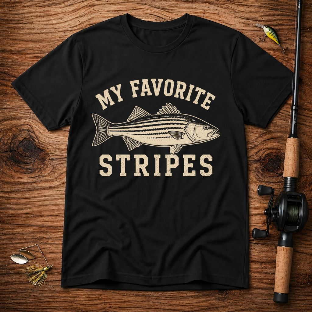 My Favorite Stripes T-Shirt – Vintage Striped Bass