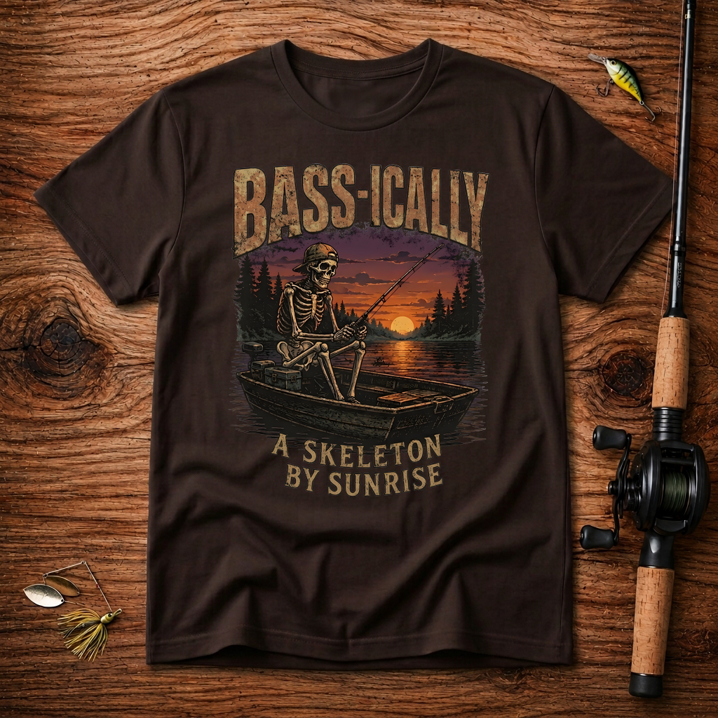 Bass-ically A Skeleton By Sunrise T-Shirt