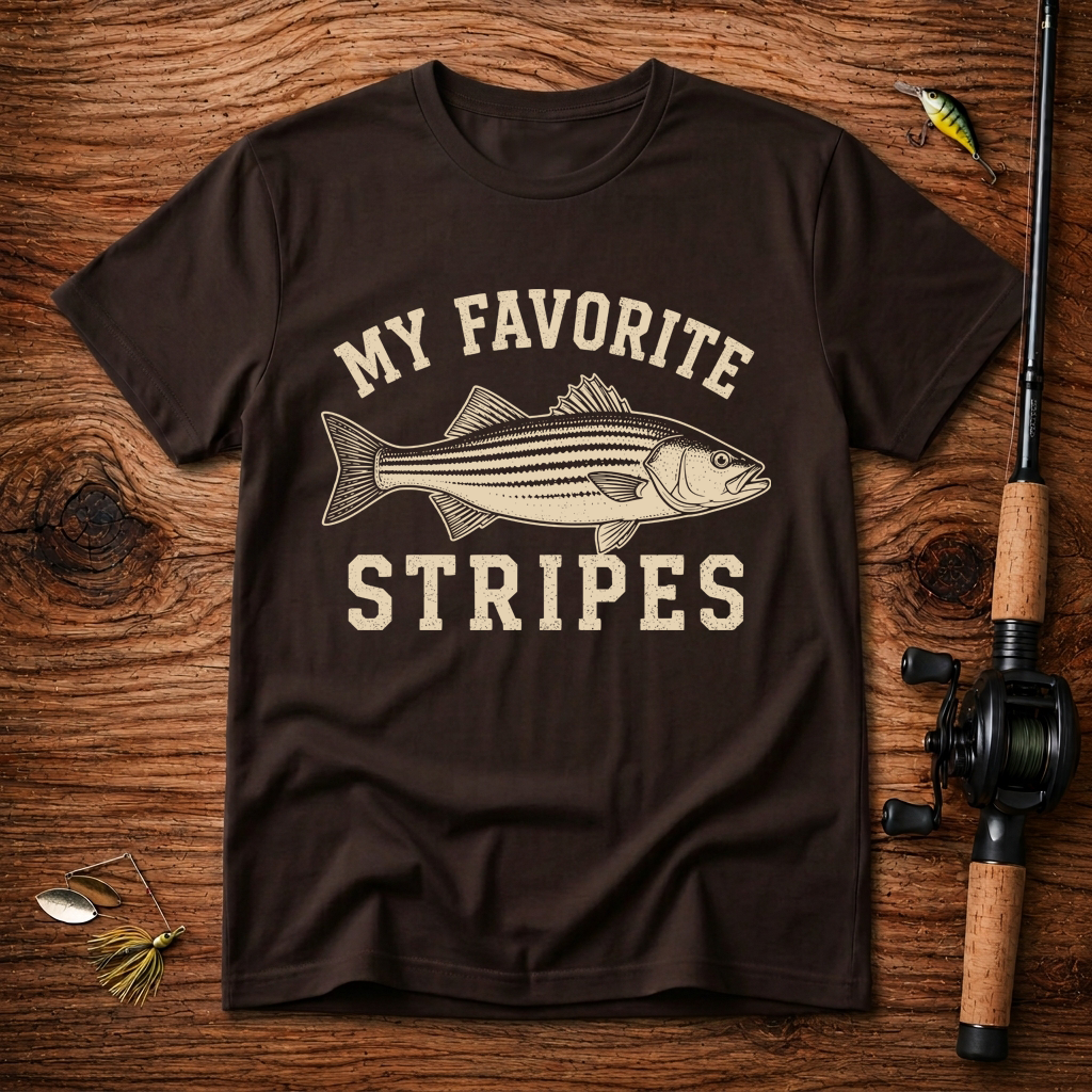 My Favorite Stripes T-Shirt – Vintage Striped Bass