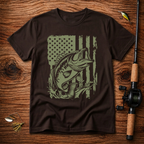 American Flag Bass Fishing T-Shirt