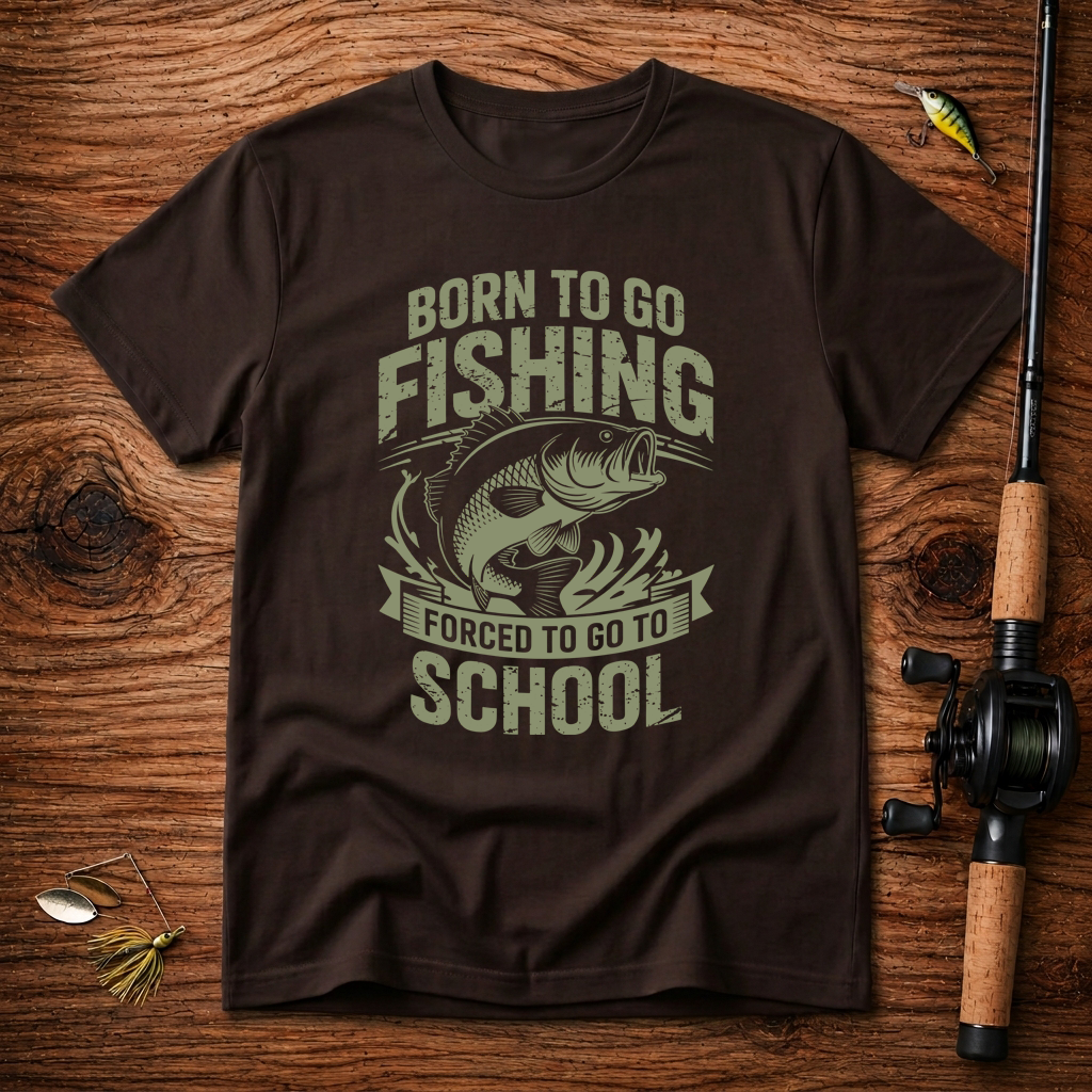 Born To Fish Forced School T-Shirt