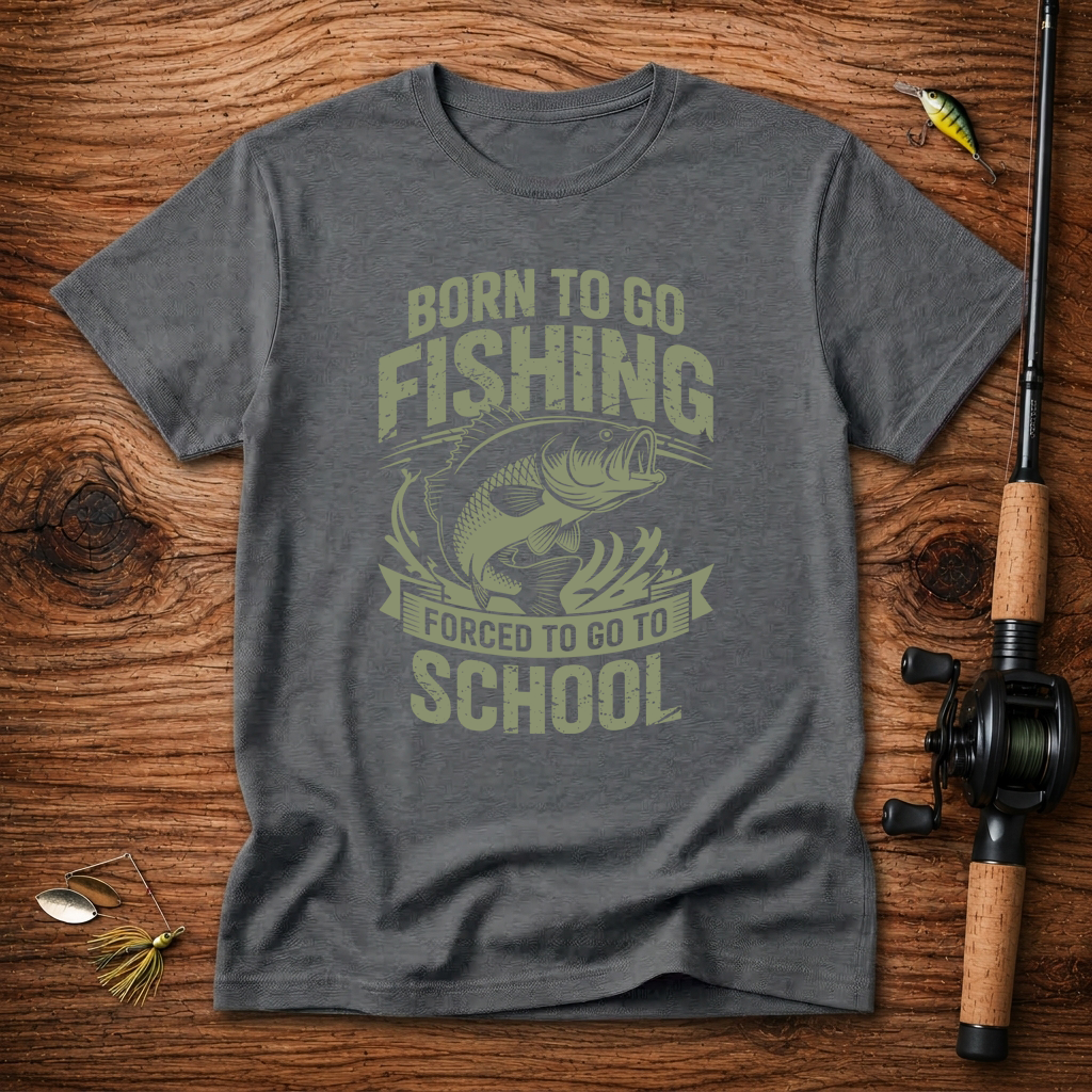 Born To Fish Forced School T-Shirt