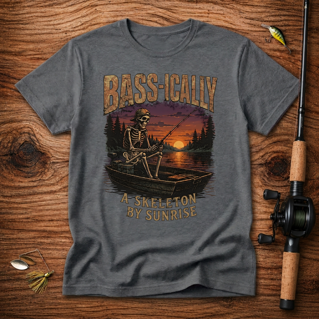 Bass-ically A Skeleton By Sunrise T-Shirt