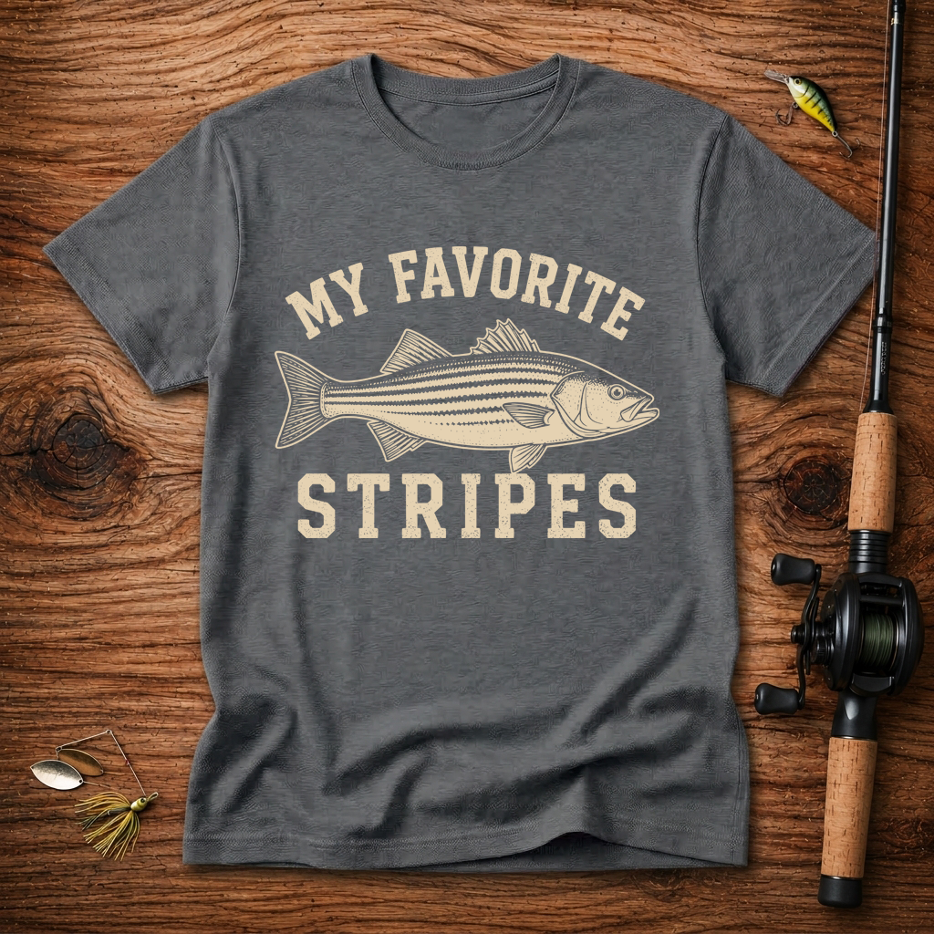 My Favorite Stripes T-Shirt – Vintage Striped Bass