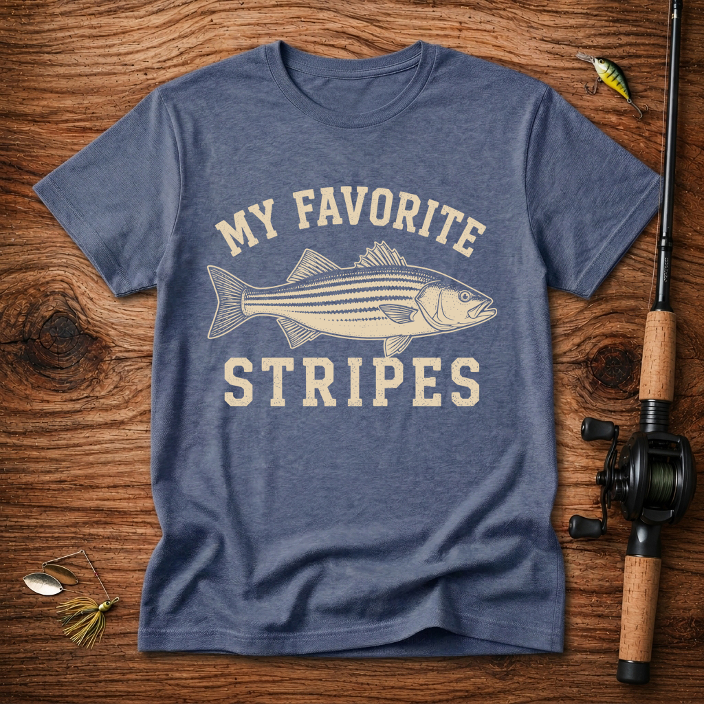 My Favorite Stripes T-Shirt – Vintage Striped Bass