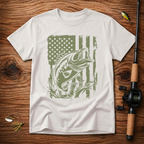 American Flag Bass Fishing T-Shirt