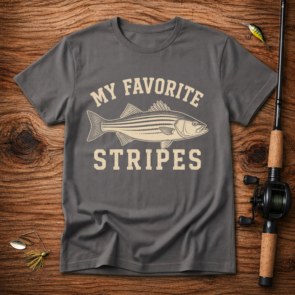 My Favorite Stripes T-Shirt – Vintage Striped Bass