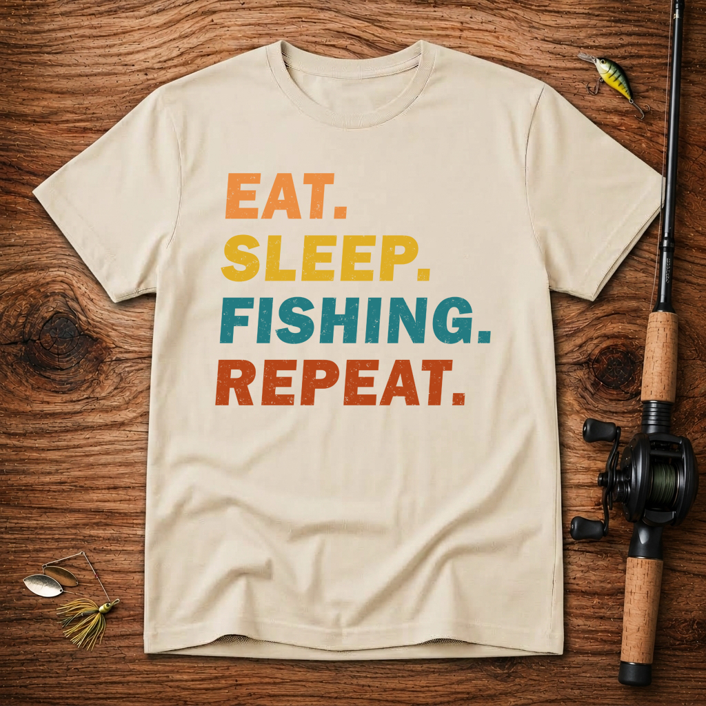 Eat. Sleep. Fishing. Repeat. T-Shirt