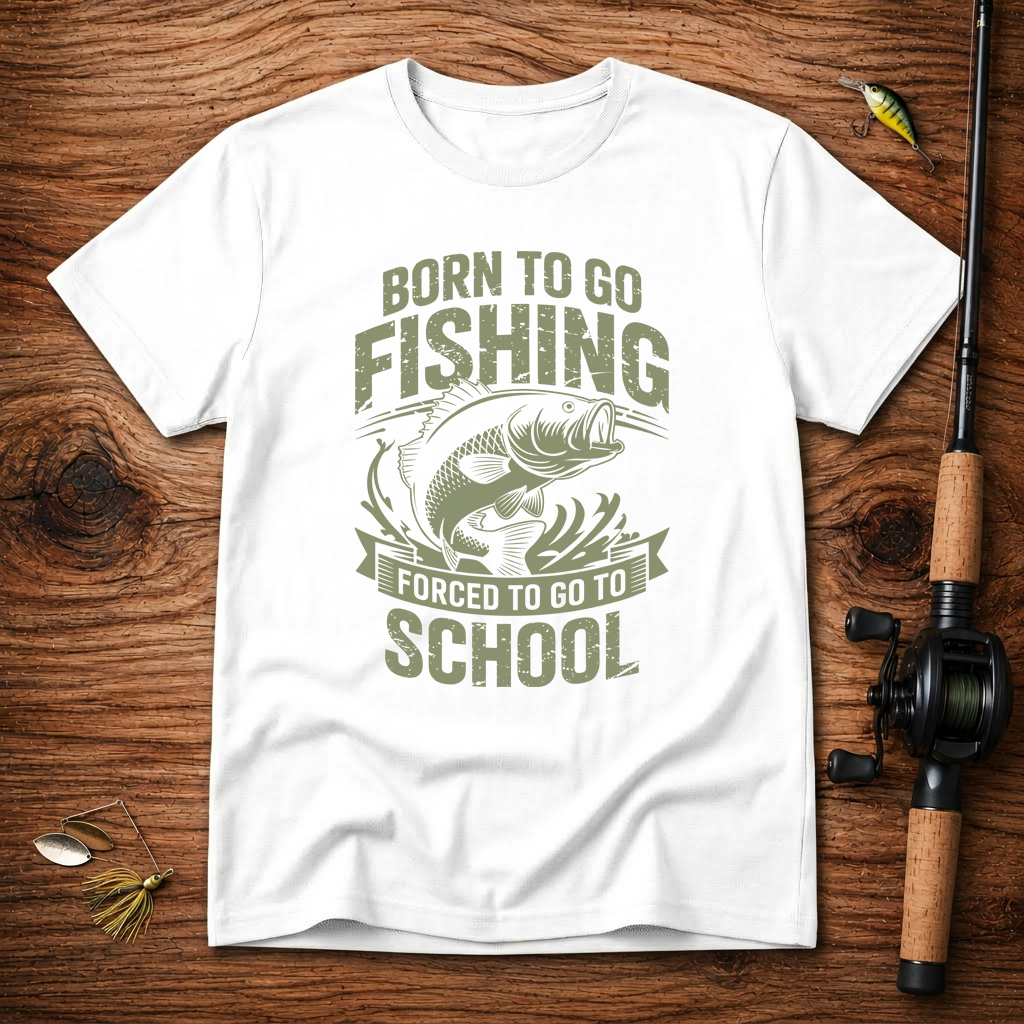Born To Fish Forced School T-Shirt