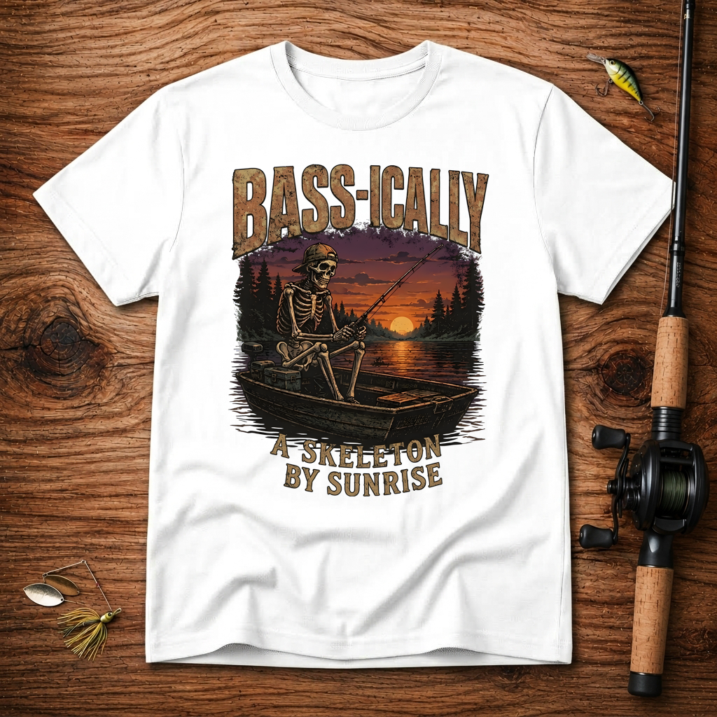 Bass-ically A Skeleton By Sunrise T-Shirt